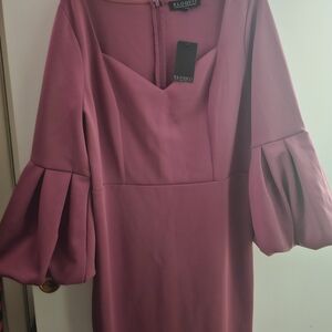 Eloquii Mauve Long Sleeve Dress